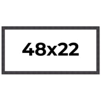 48x22 Frame Brown Rustic Solid Wood Picture Frame 1.5 Inches Wide | Interior Frame Depth 0.5 Inches