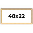 thumbnail image 1 of 48x22 Frame Gold Plein Aire Solid Wood Picture Frame Width 2 Inches | Interior Frame Depth 0.5, 1 of 8