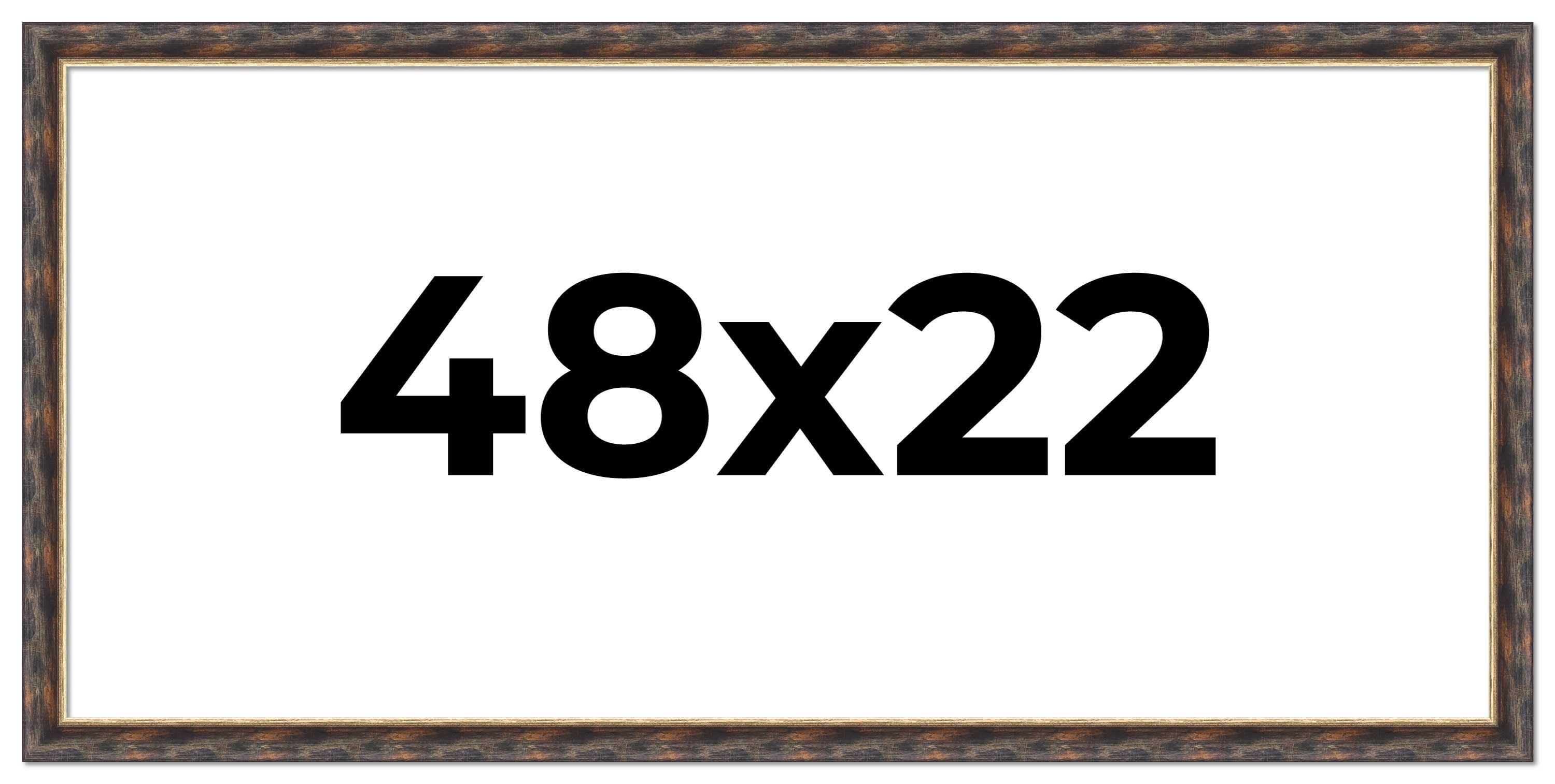48x22 Frame Gold Real Wood Picture Frame Width 1.5 inches | Interior ...