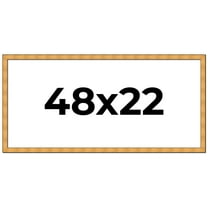 48x22 Frame Gold Rustic Solid Wood Picture Frame | 1.25 Inch Wide Moulding | Rustique Gold