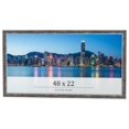 thumbnail image 1 of 48x22 Frame Silver Grey Distressed Solid Wood Picture Frame | 0.75 Inch Moulding Width | Interior, 1 of 8
