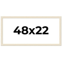 48x22 Frame White Real Wood Picture Frame Width 1.5 inches | Interior Frame Depth 0.5 inches | Barn