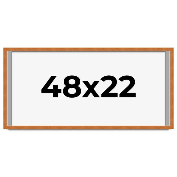 48x22 Shadow Box Frame Brown | 0.875 Inches Deep Real Wood Contemporary Shadowbox Display Frame |