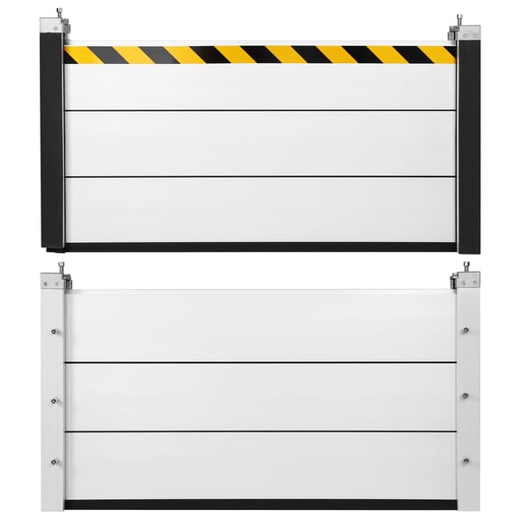48x23.6in Stainless Steel Flood Barrier Removable Modular Door Flood Protection Baffle for Basement Garage Front Door Emergency Water