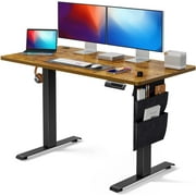 48x24" Adjustable Height Electric Standing Desk with Headphone Hook for Home Office(Rustic)