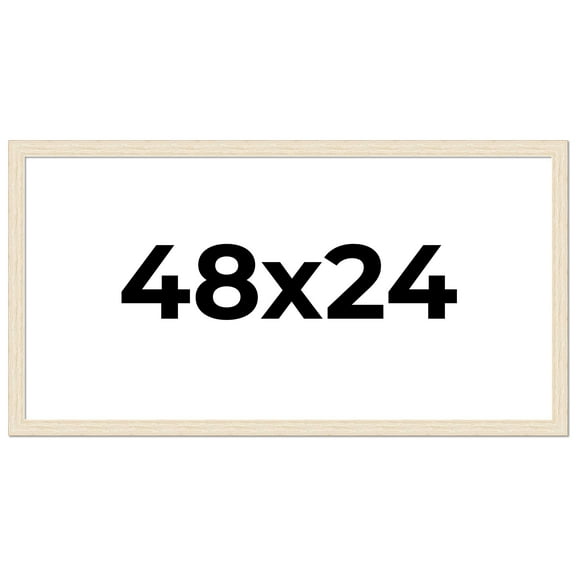 48x24 Frame White Barnwood Picture Frame Includes UV Acrylic Plexiglass, Acid Free Foam Backing