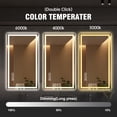 thumbnail image 1 of 48x24 Inch Wall Mount LED Bathroom Mirror Anti Fog 3 Color Temperature Dimmable Silver, 1 of 10