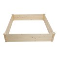 thumbnail image 1 of 48x48x10in Outdoor Wooden Raised Garden Bed Planter for Vegetables, Grass, Lawn, Yard - Natural, 1 of 9