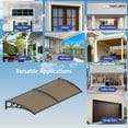thumbnail image 1 of 48"x60" Exterior Window & Door Awning Polycarbonate Overhang Canopy for Door Entrance Patio Porch Deck, 1 of 8