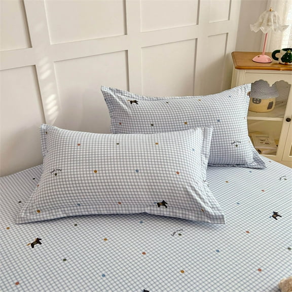 48x74cm Queen Pillow Cases Set of 2, Multicolor Knitted Cotton Pillowcase Dormitory Pillowcase, Ultra Soft Comfortable Hotel Quality Pillowcase Covers, Machine Washable Pillow Protectors