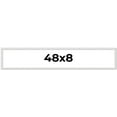 thumbnail image 1 of 48x8 Frame White Scuffed Rustic Solid Wood Picture Frame | 0.75 Inch Moulding Width| Includes UV, 1 of 8