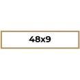 thumbnail image 1 of 48x9 Frame Beaded Gold Solid Wood Picture Frame | 0.75 Inches Moulding Width | Liscio Oro, 1 of 8
