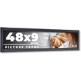 thumbnail image 1 of 48x9 Frame Black Passaggi Solid Wood Picture Frame Width 1.5 Inches | Interior Frame Depth 0.5, 1 of 8