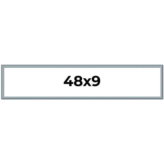 48x9 Frame Blue Scuffed Farm Board Solid Wood Picture Frame Width 0.75 Inches | Interior Depth 0.5