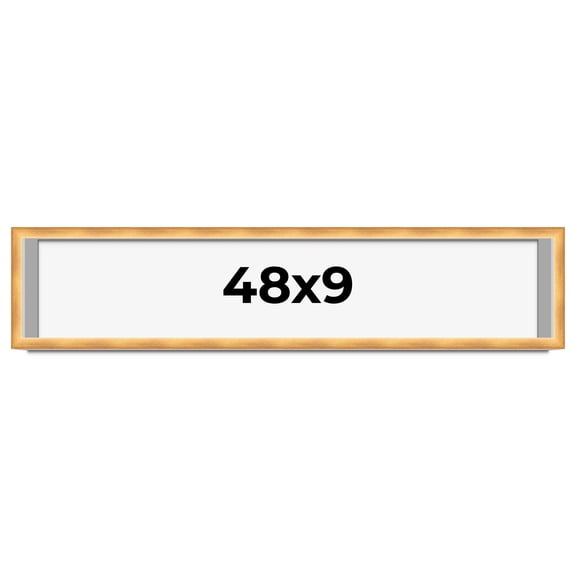 48x9 Shadow Box Bronze Cross-Brushed Display Frame | 1.625 Inches Deep Solid Wood | UV Resistant