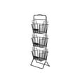 thumbnail image 1 of 49.10 x 11.40 x 16.50 in. 3-Tier Metal Wire Storage Basket Stand with Removable Baskets, Black, 1 of 1