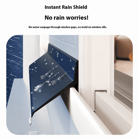 49.21FT Flexible Silicone Strip - TPE Window Sill Extender Drip Cap, Leak Stopper Water Diverter for Windows, Balcony, Shower Door