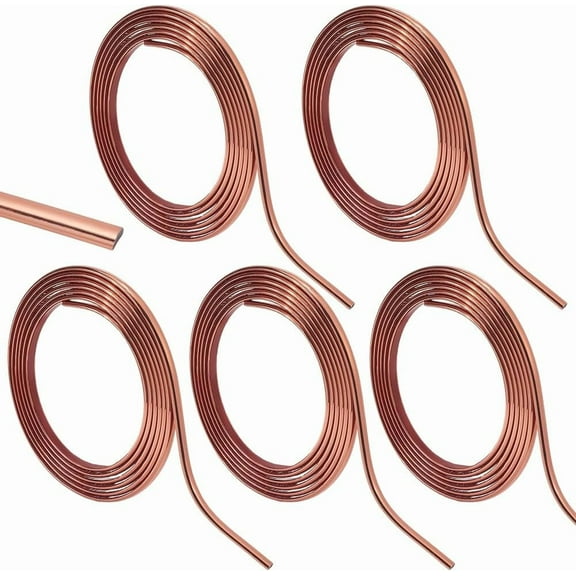 49.2Ft 5 Rolls Flexible Molding Trim Rose Gold Brown Wall Trim Peel and Stick Self Adhesive Skirting Board Wallpaper Border PVC Backsplash Tile Edge for DIY Ceiling Furniture Door Wardrobe Brown