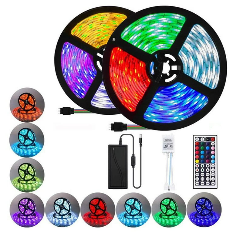 49.2ft(2*24.6ft) LED Light Bar RGB Color Changing LED Bedroom Light Strip,Fairy  Lights with 44 Button Remote Control for Room Party Home Decor for Wedding  Christmas 