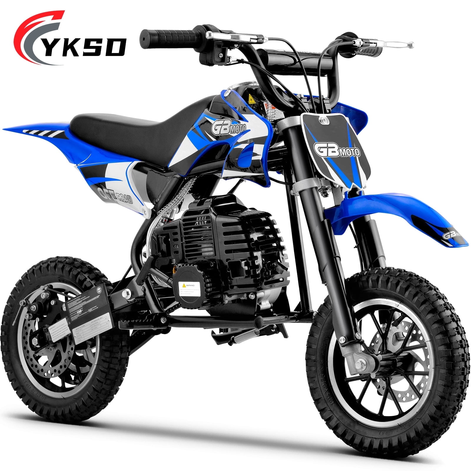 QEASET 49CC Dirt Bike, Gas Powered Mini Bike, Blue
