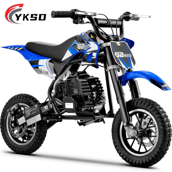 QEASET 49CC Dirt Bike, Gas Powered Mini Bike, Blue - Walmart.com