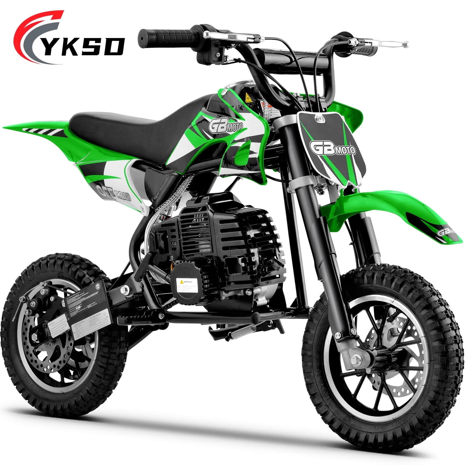 QEASET 49CC Dirt Bike, Gas Powered Mini Bike, Green
