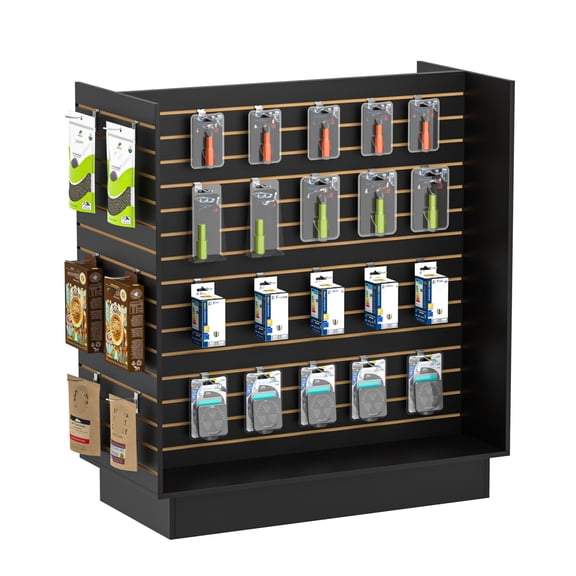 49.5W x 24D x 54H - Retail Slatwall Fixture,Premium Versatile H-Unit Gondola Slatwall Display Merchandiser