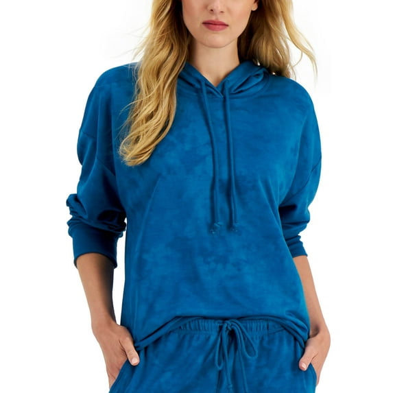 $49.50 Jenni Women's On Repeat Hooded Pajama Top,Celestial,XS