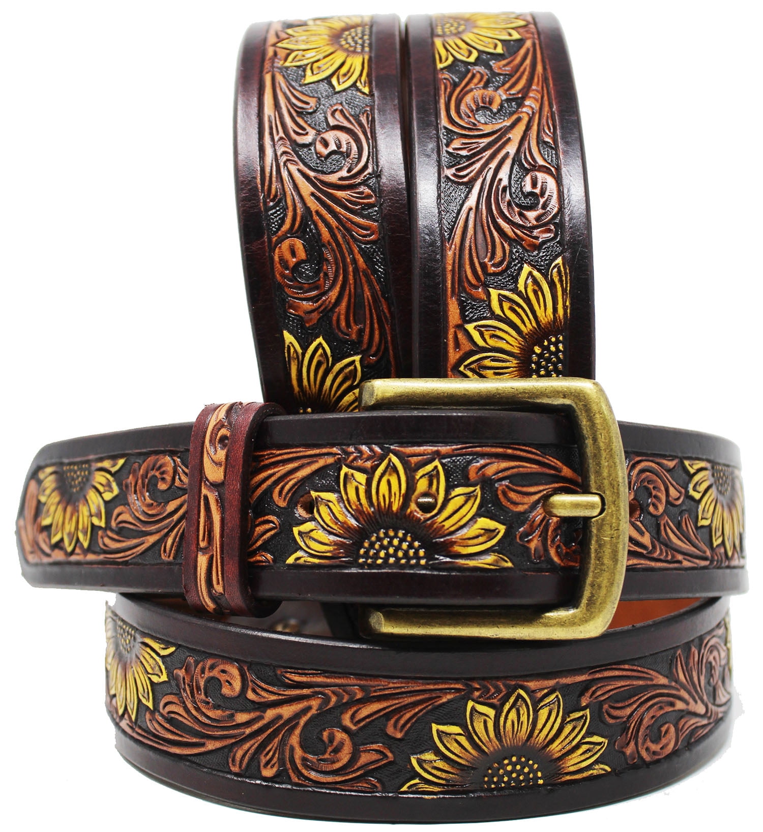 50) Floral Embroidered Belt UNICEF Market | Hand-Embroidered Floral Wool Belt from Peru  main image 2