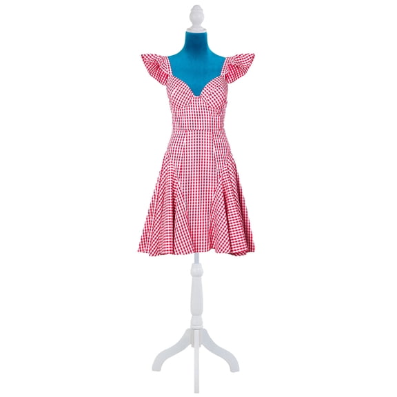 49"-63" Height Dress Form Mannequin Adjustable Female Mannequin Torso Sewing Mannequin Female Dress Model Torso Body Tripod Stand Clothing Forms, Blue