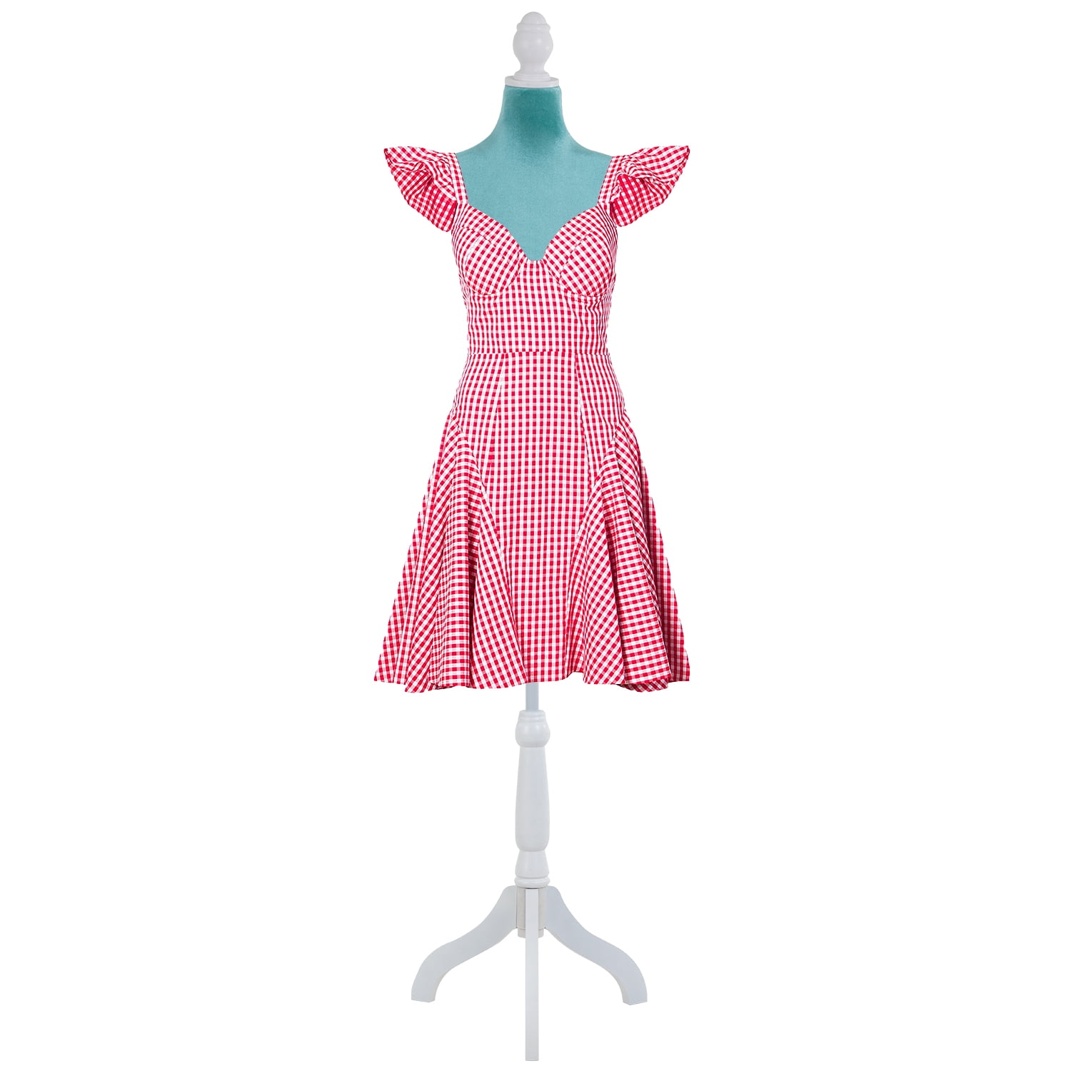 49"-63" Height Dress Form Mannequin Adjustable Female Mannequin Torso Sewing Mannequin Female Dress Model Torso Body Tripod Stand Clothing Forms, Green