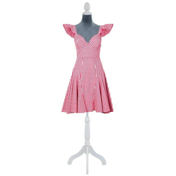 49"-63" Height Dress Form Mannequin Adjustable Female Mannequin Torso Sewing Mannequin Female Dress Model Torso Body Tripod Stand Clothing Forms, Grey