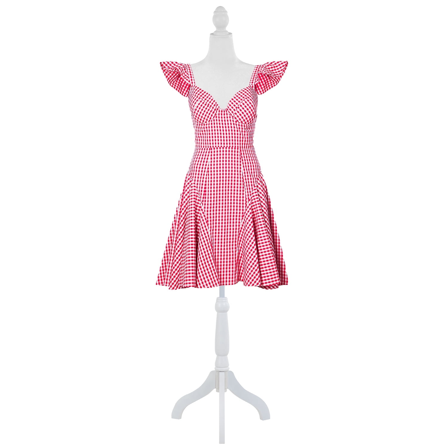 49"-63" Height Dress Form Mannequin Adjustable Female Mannequin Torso Sewing Mannequin Female Dress Model Torso Body Tripod Stand Clothing Forms, White