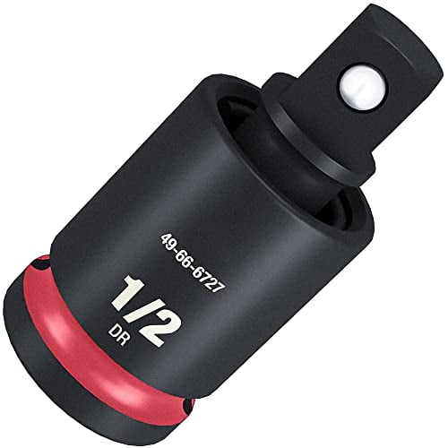 49-66-6727 1/2-Inch Drive Universal Joint Fits For 1/2" Drive Impact Wrench, Black Socket Adapter Replacement Part