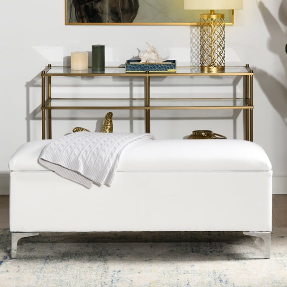 49" Bench, Woven Fabric and Solid Frame / Medium Firm Seating