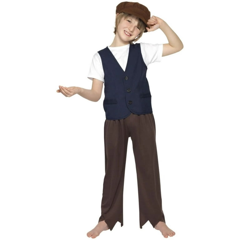 Victorian Poor Peasant Boy Kit Kids Blue Brown Victorian Poor Peasant Boy Kit Kids Blue Brown