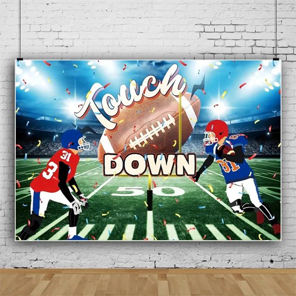 49 Football Birthday Backdrop Sport Rugby Team Photography Background 3x5ft Fans Party Banner Photo Booth Props