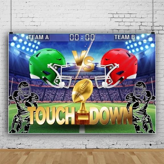 49 Football Birthday Backdrop Sport Rugby Team Photography Background 3x5ft Fans Party Banner Photo Booth Props