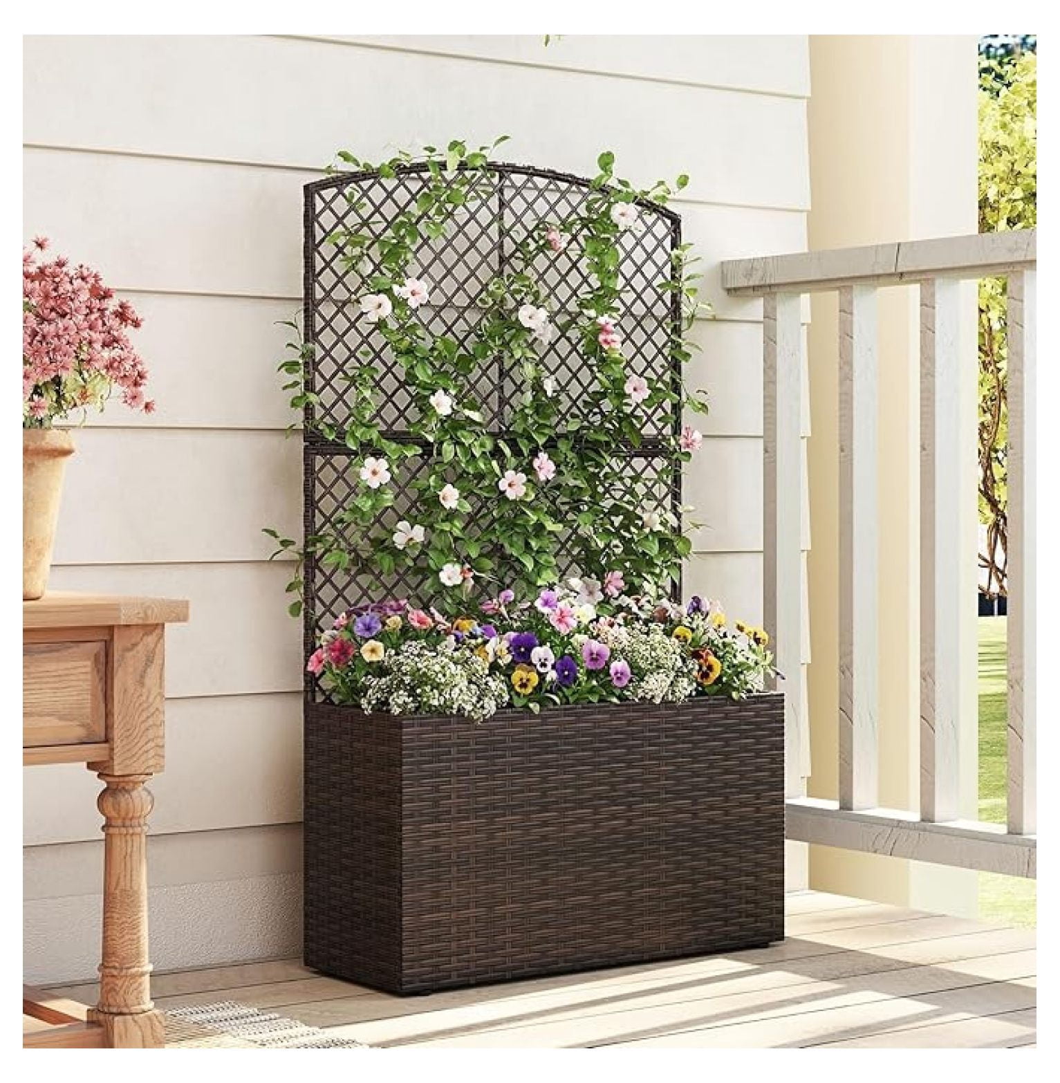 Rattan Raised Garden Bed