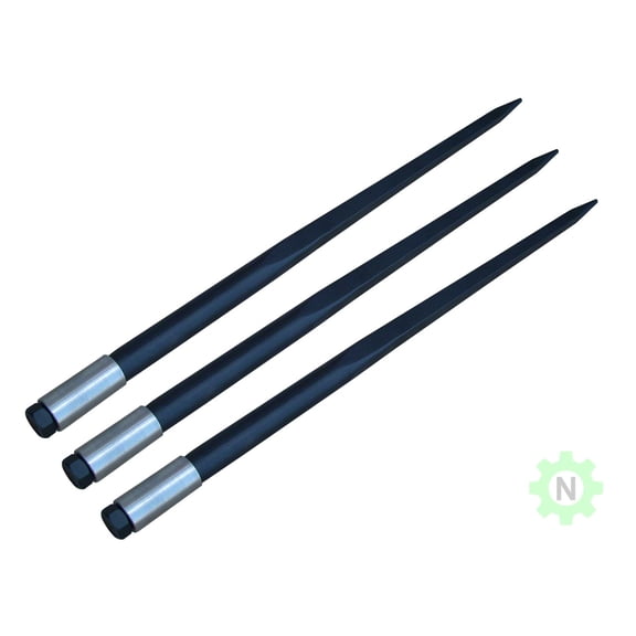 49" Hay Bale Spear - Square Forged - With Weld In Sleeve- Lot of 3 - Conus 2