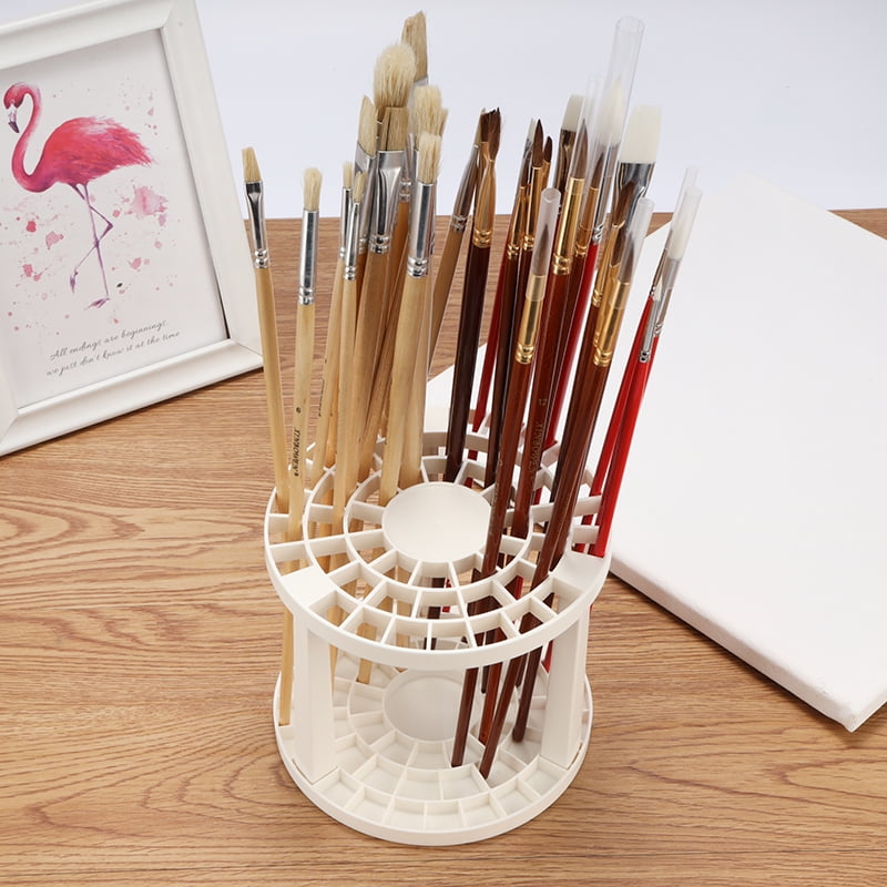 49 Holes Artists Art Paint Brush Holder Stand Holds Up Storage