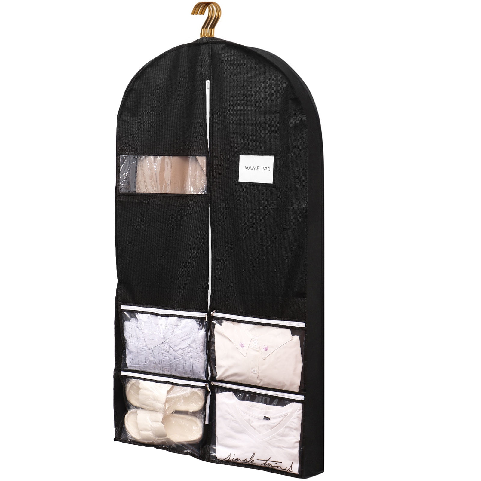 49 Inch Garment Bag for Travel Heavy Duty Hanging Suit Bags with 4 ...