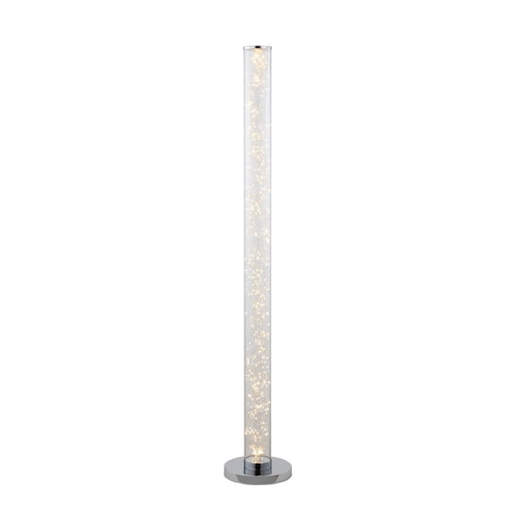 49 Inch LED Minari Transparent Column Floor Lamp Stylish Modern Floor Light Elegant Home Decor Energy Efficient Lighting Solution for Living Room Bedroom Office Warm White