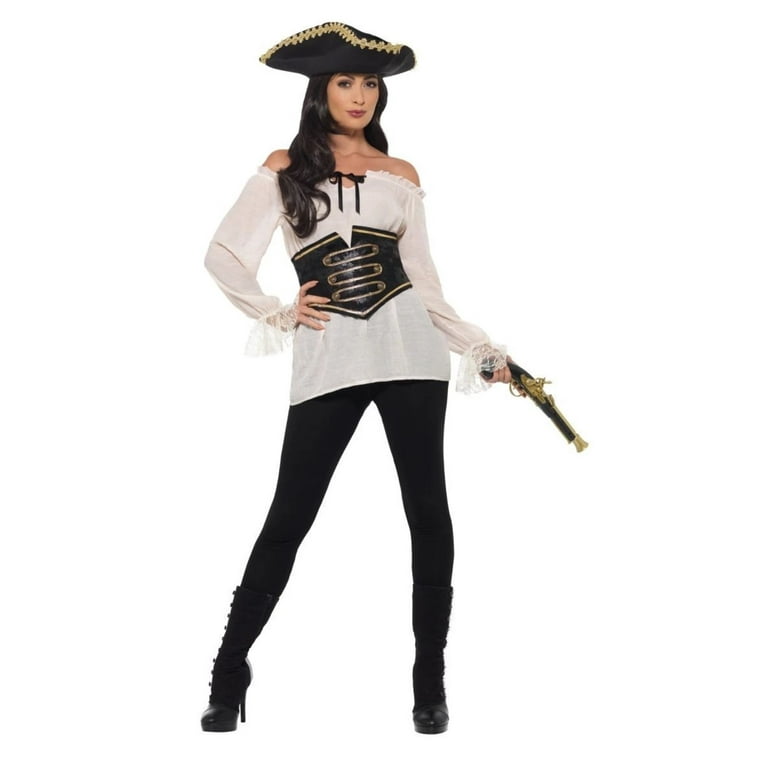 Deluxe Pirate Shirt Ladies Adult Ivory Deluxe Pirate Shirt Ladies Adult Ivory