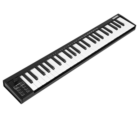 49-Key MIDI Keyboard Controller – USB MIDI Keyboard with Full-Size Velocity-Sensitive Keys, Assignable Pads & Knobs, Portable MIDI Controller for Studio Production, Songwriting & Stage Performance