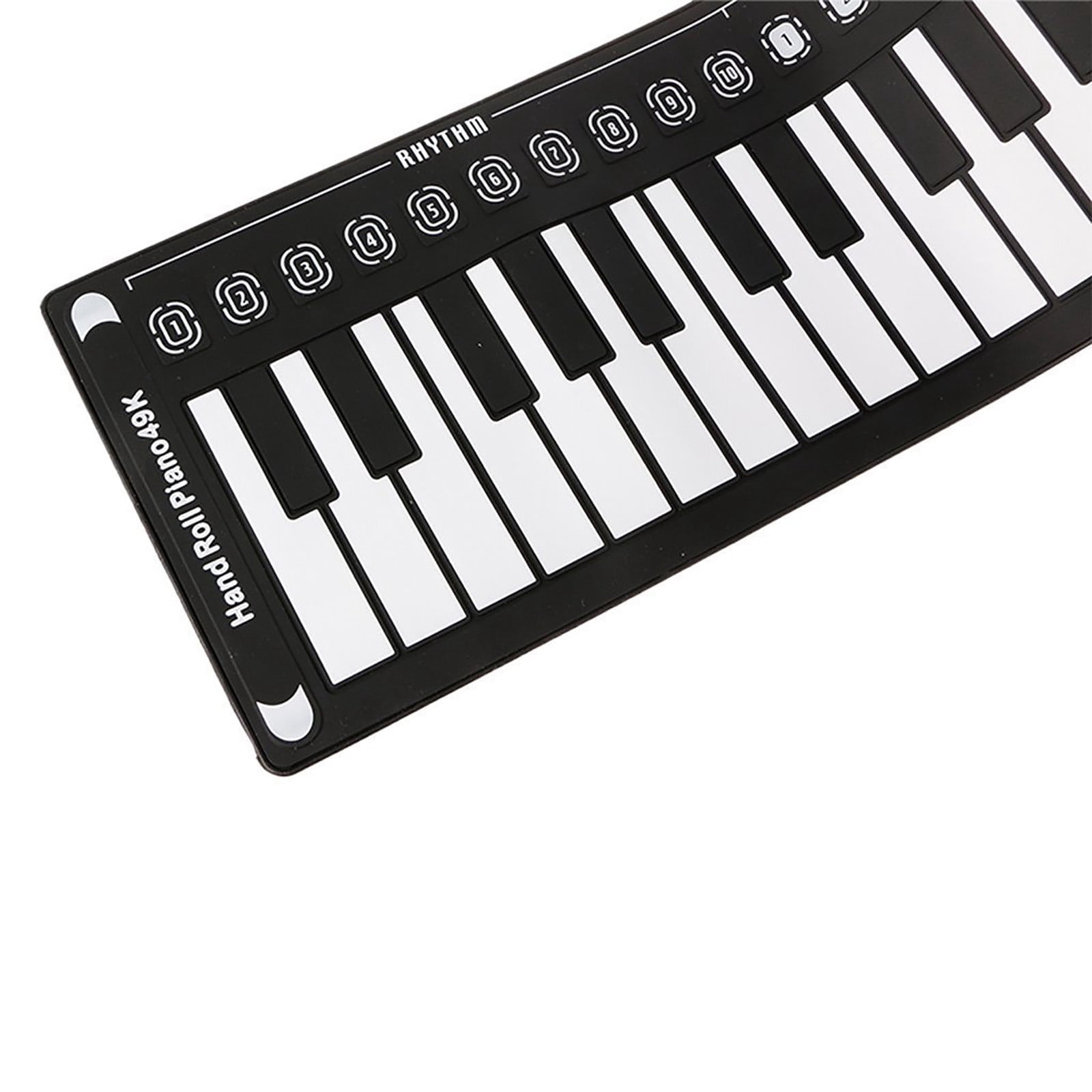 49 Key Roll Up Piano Electronic Keyboard Portable Soft Rubber Keyboard With Speaker Headphone Jack
