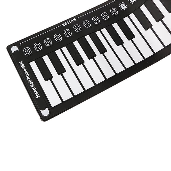 49 Key Roll Up Piano Electronic Keyboard Portable Soft Rubber Keyboard With Speaker Headphone Jack