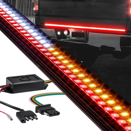 49" LED Tailgate Light Bar + Signal Relay Box [Ford F-150 F-250 F-350 Super-Duty up to 2018] [Sequential Turn Signal] [Tail & Reverse Light] for Ford Pick-Up Trucks with Tow Package & BLIS
