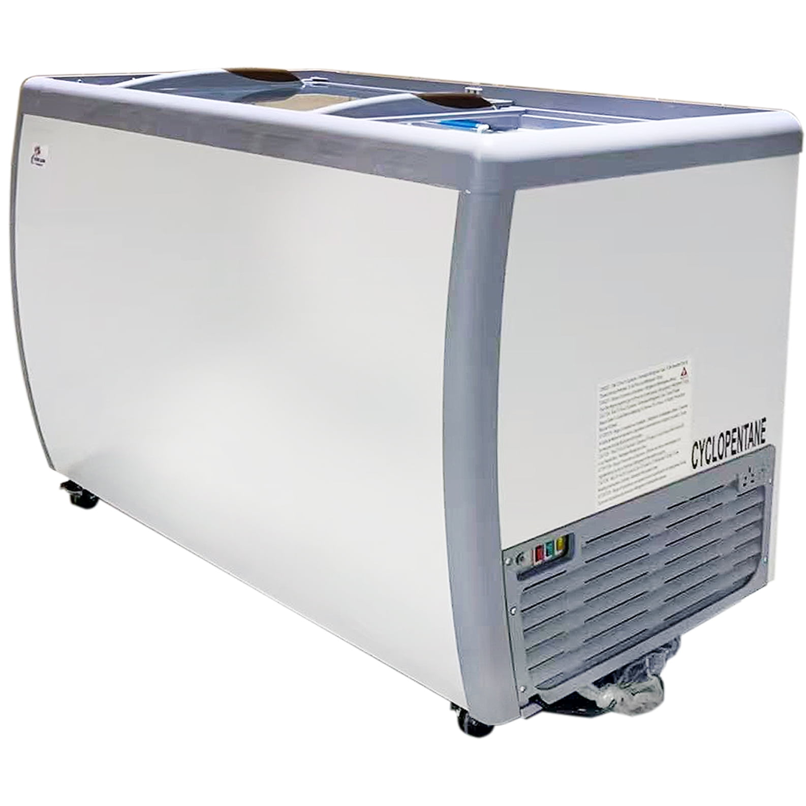 49" NSF Ice Cream Dipping Cabinet Freezer with Sliding Glass Top, 14-Tub Capacity (8 Display + 6 Storage), Commercial Ice Cream Freezer