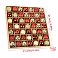 thumbnail image 1 of 49 Pcs Mini Christmas Ornaments for Mini Tree - 1.18" Shatterproof Small Hanging Balls Set for Xmas Holiday Table Wreath Decor (B), 1 of 8